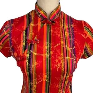 Vintage Liberty House Sydney 60’s Maxi made in Hawaii Cheongsam Qipao Dress 12